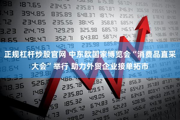 正规杠杆炒股官网 中东欧国家博览会“消费品直采大会”举行 助力外贸企业接单拓市