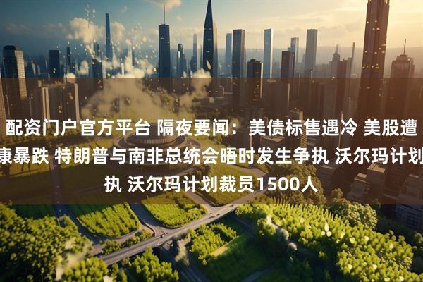 配资门户官方平台 隔夜要闻：美债标售遇冷 美股遭抛售 联合健康暴跌 特朗普与南非总统会晤时发生争执 沃尔玛计划裁员1500人