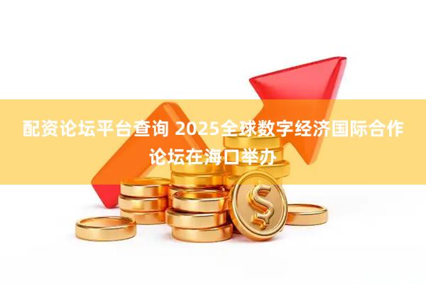 配资论坛平台查询 2025全球数字经济国际合作论坛在海口举办